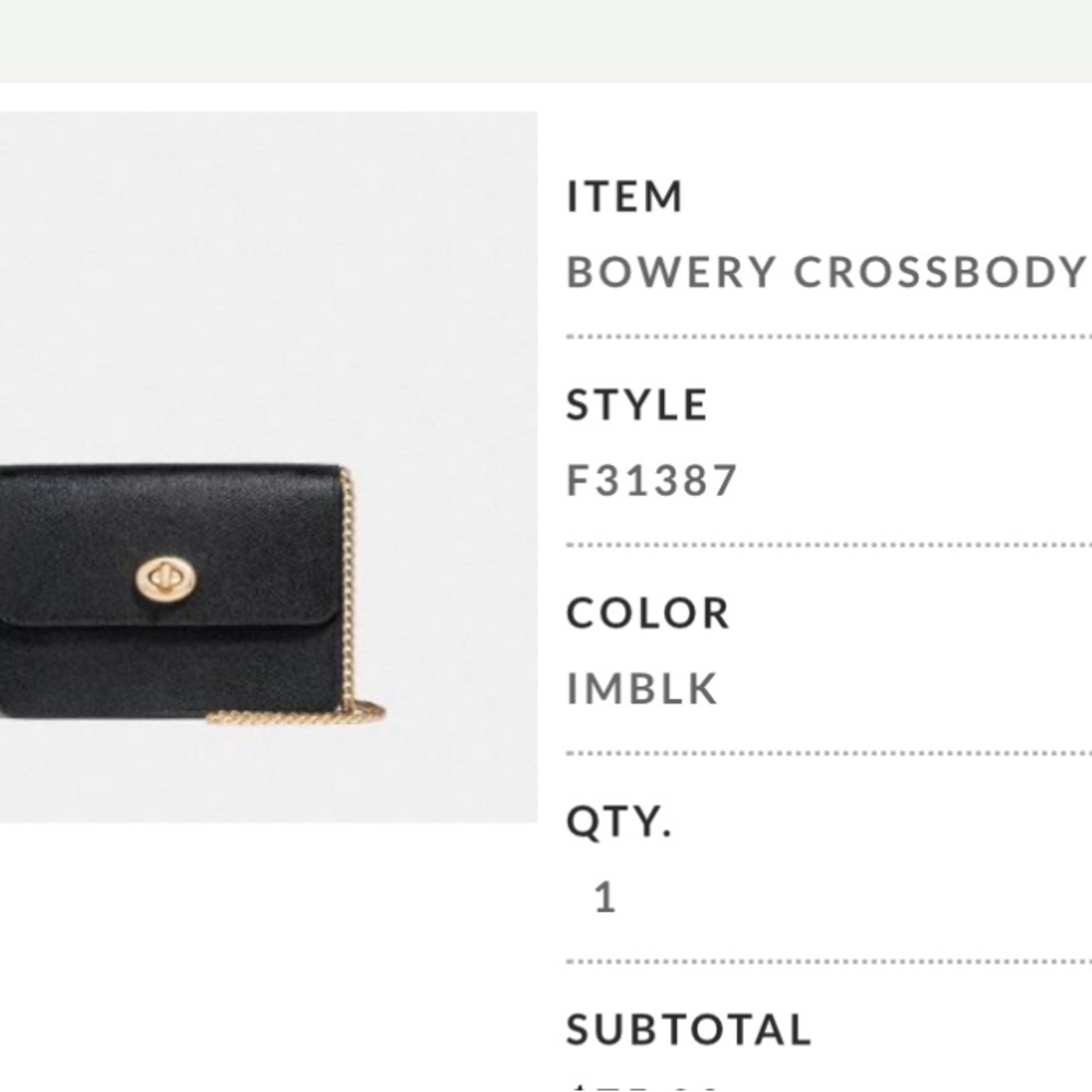 Coach crossbody purse.